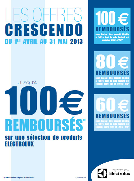 reduction electrolux mai 2013