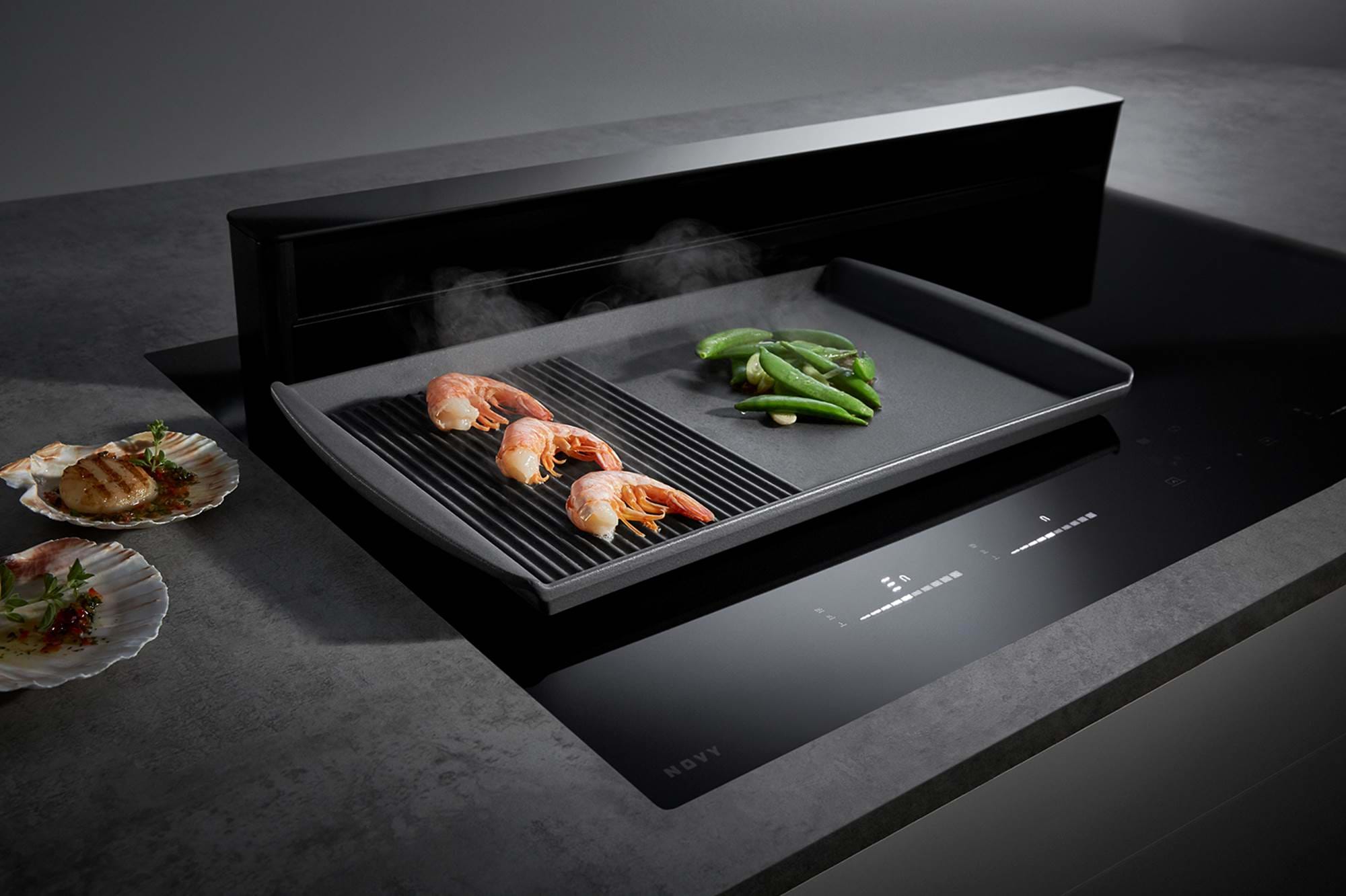Table aspirante Novy Panorama Pro 1821 avec hotte escamotable